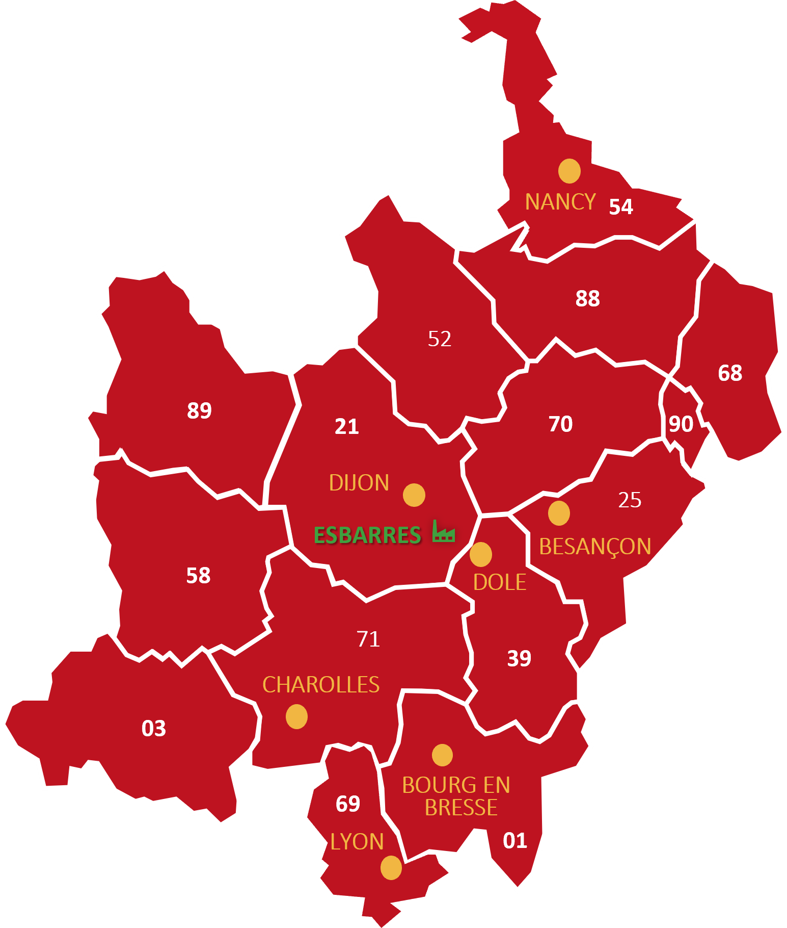Carte région 2023 rouge